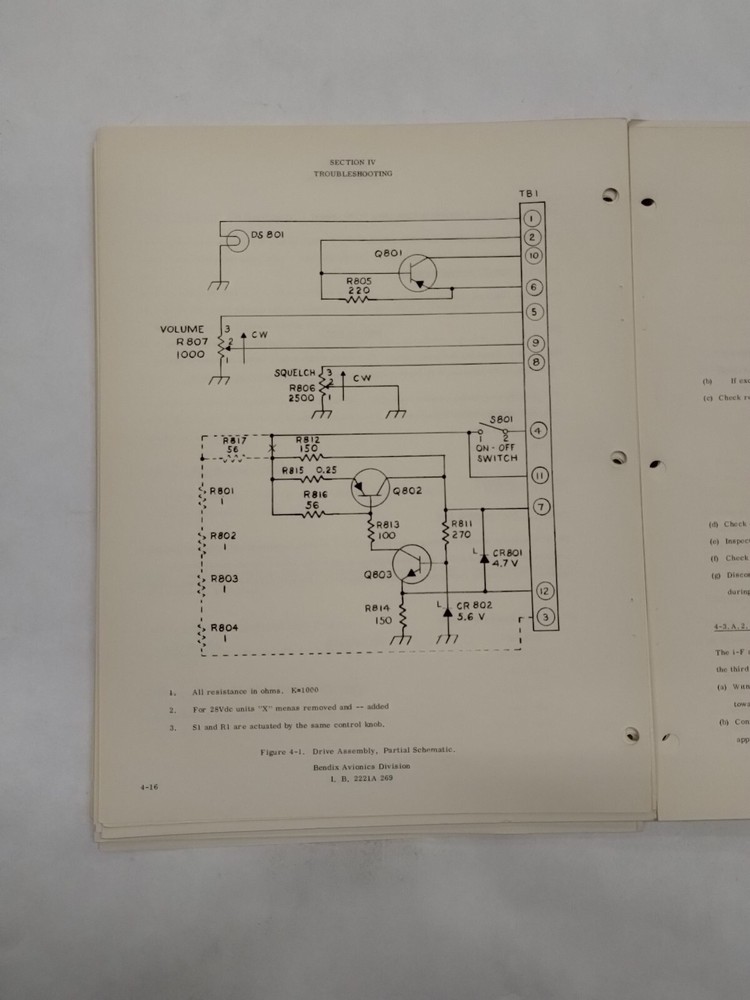 Bendix RT-221 Comm Receiver-Transmitter CNS-220 VHF Comm/Nav Maintenance Manual
