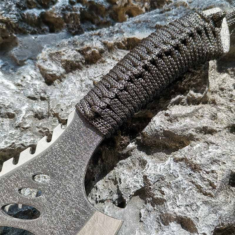 Tactical Hand Axe Camping Hatchet Survival Tomahawk Nylon Sheath Code Wrap Handl