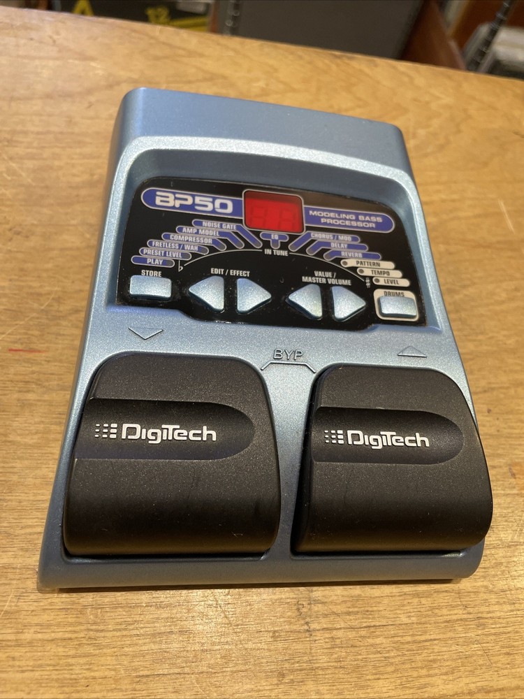 Digitech BP50 Modeling Bass Guitar Processor Multi Effects Drums Tested