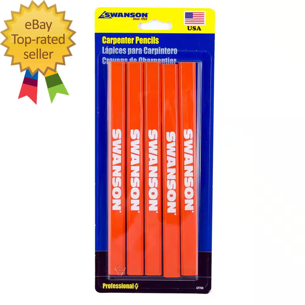 Carpenter Pencils (5 Pack Carded)
