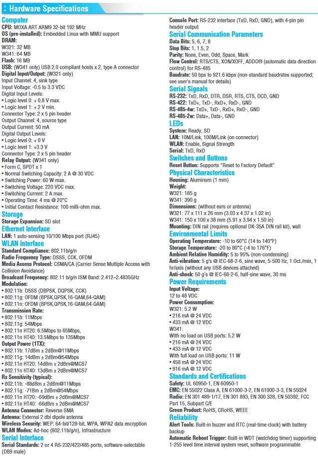Moxa W321-LX Wireless Embedded Computer