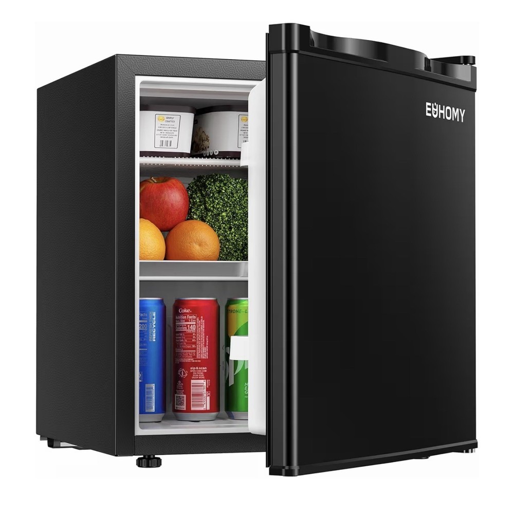 Euhomy 1.7 cu. ft. Mini Fridge Black