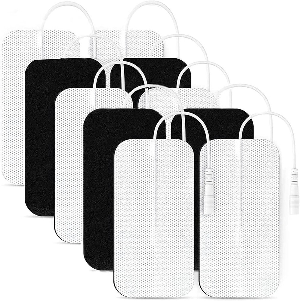 AUVON TENS Unit Pads 2X4 10 Pcs, 3rd Gen Latex-Free Rectangular Replacement Pads