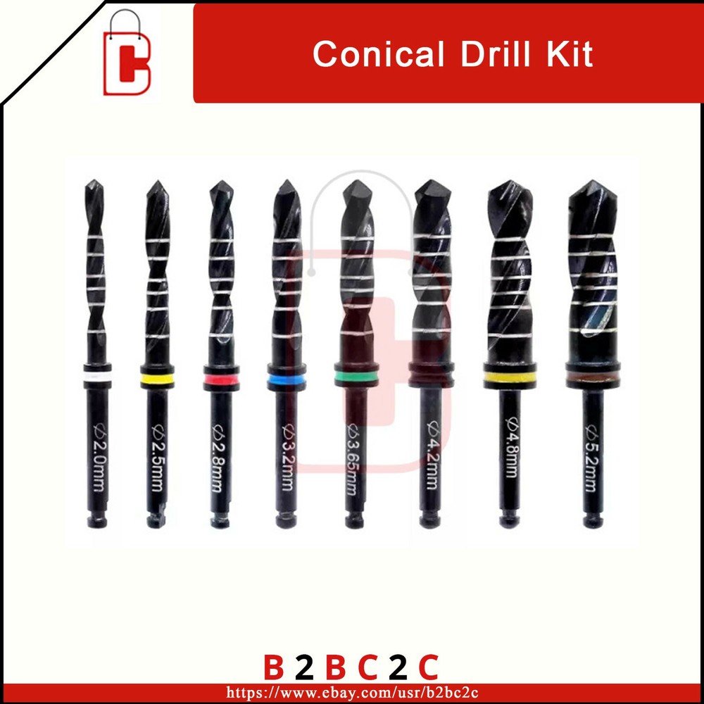 Dental implant drill external irrigation instruments 28pcs Ø2.0mm stopper tools