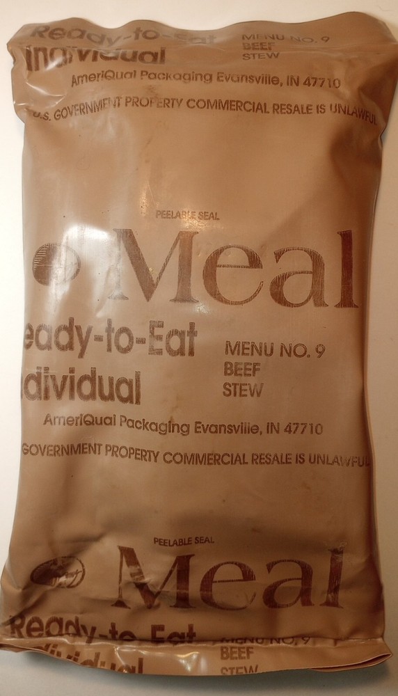 Vintage 1997 MRE MENU NO. 9 Beef Stew