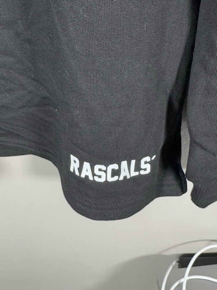 Mens Rascal Casual Black Pullover Half Zip Size XL