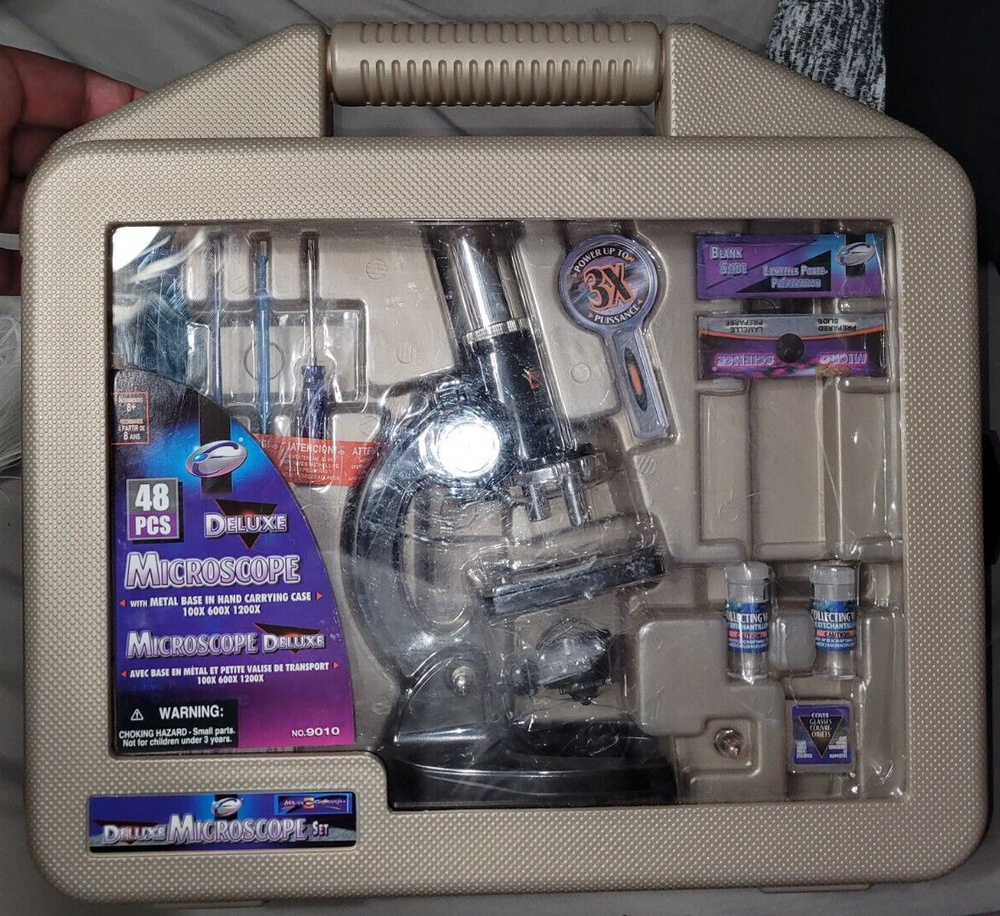 Deluxe Microscope Set with 48 pieces and Carrying Case