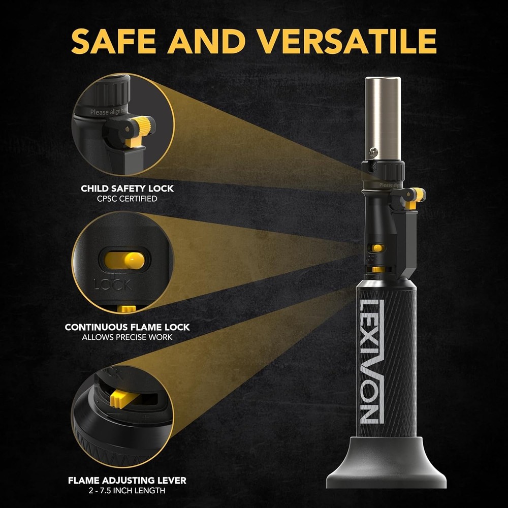 Adjustable Flame Butane Torch for Versatile Use
