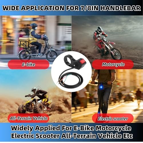 3 Speed Switch 22mm 7/8in Motorcycle Handlebar Switch Ebike Handlebars Bars
