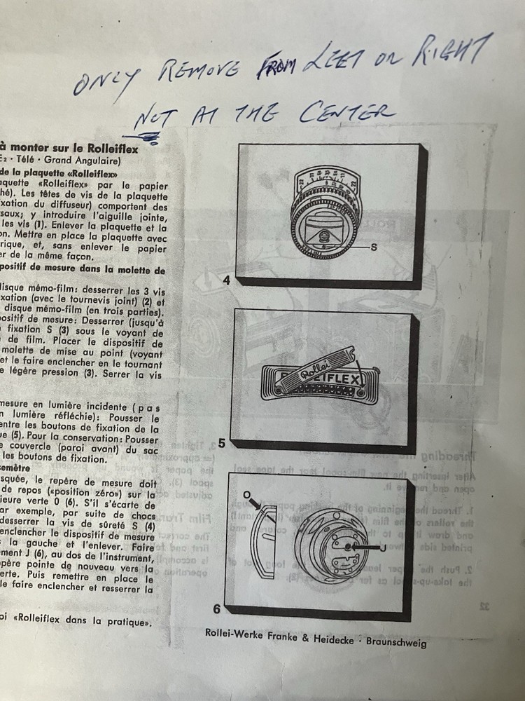 Rolleiflex TLR Meter Cell Diffuser Protecter