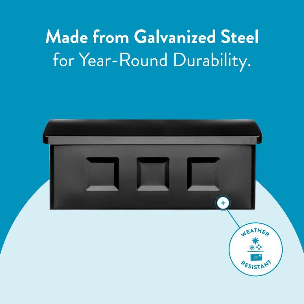 Architectural Mailboxes Wayland™ Wall-Mounted Mailbox for Small, Black