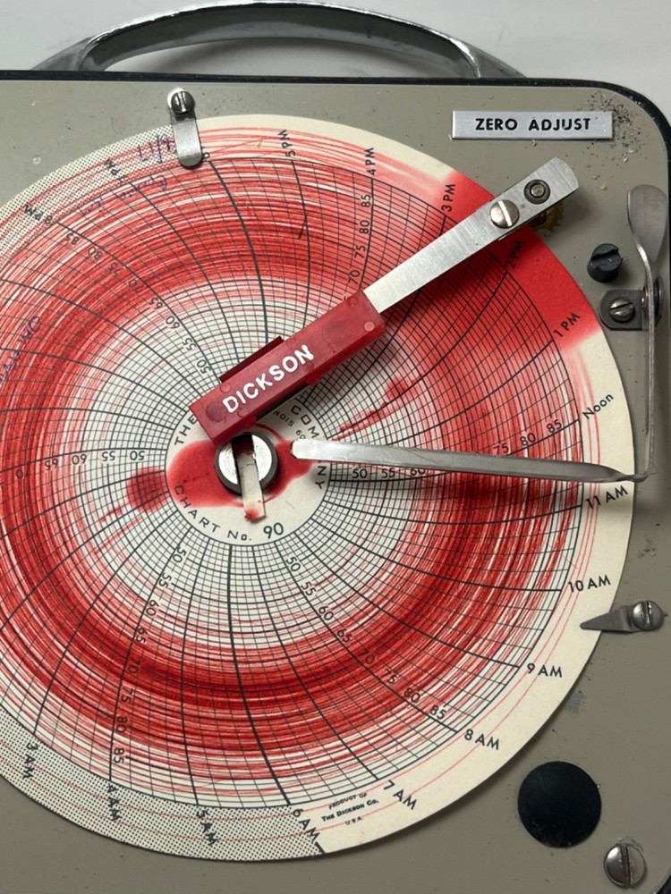 Dickson  Temperature Circular Chart Recorder Model SC4-350C-B-7