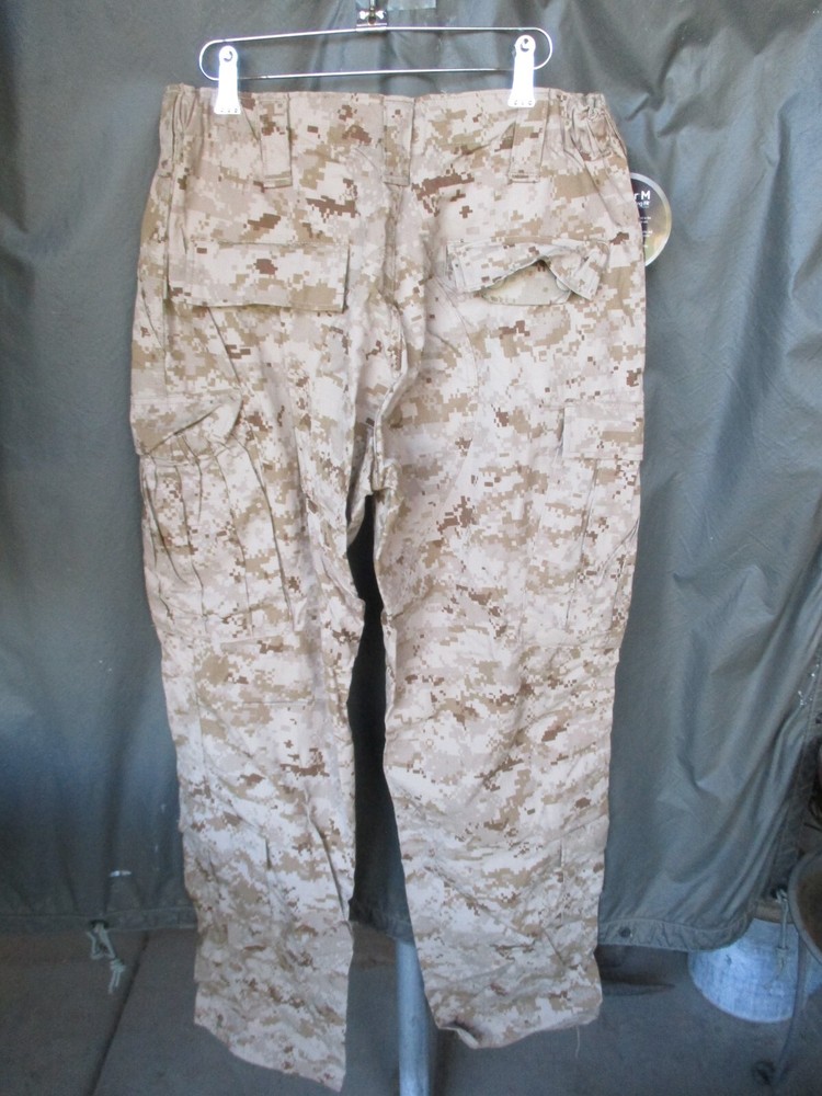 NWT USMC Desert FROG Marpat FR Combat, Utility Camo Pants, MEDIUM LONG