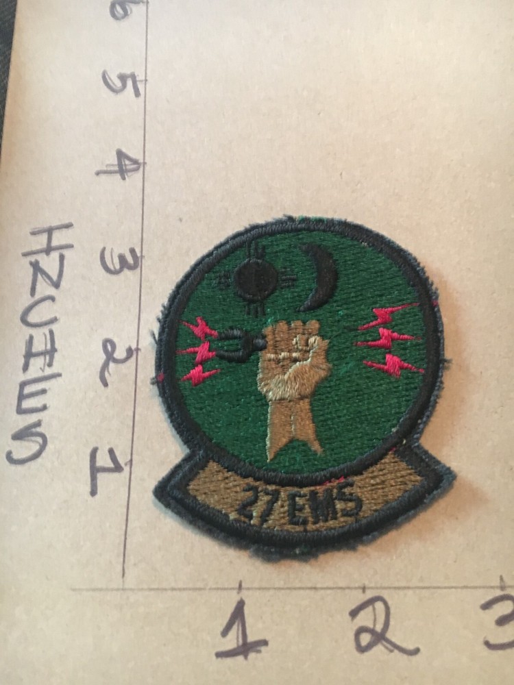 USAF 27th EMS Squadron subdued patch 5/3/25