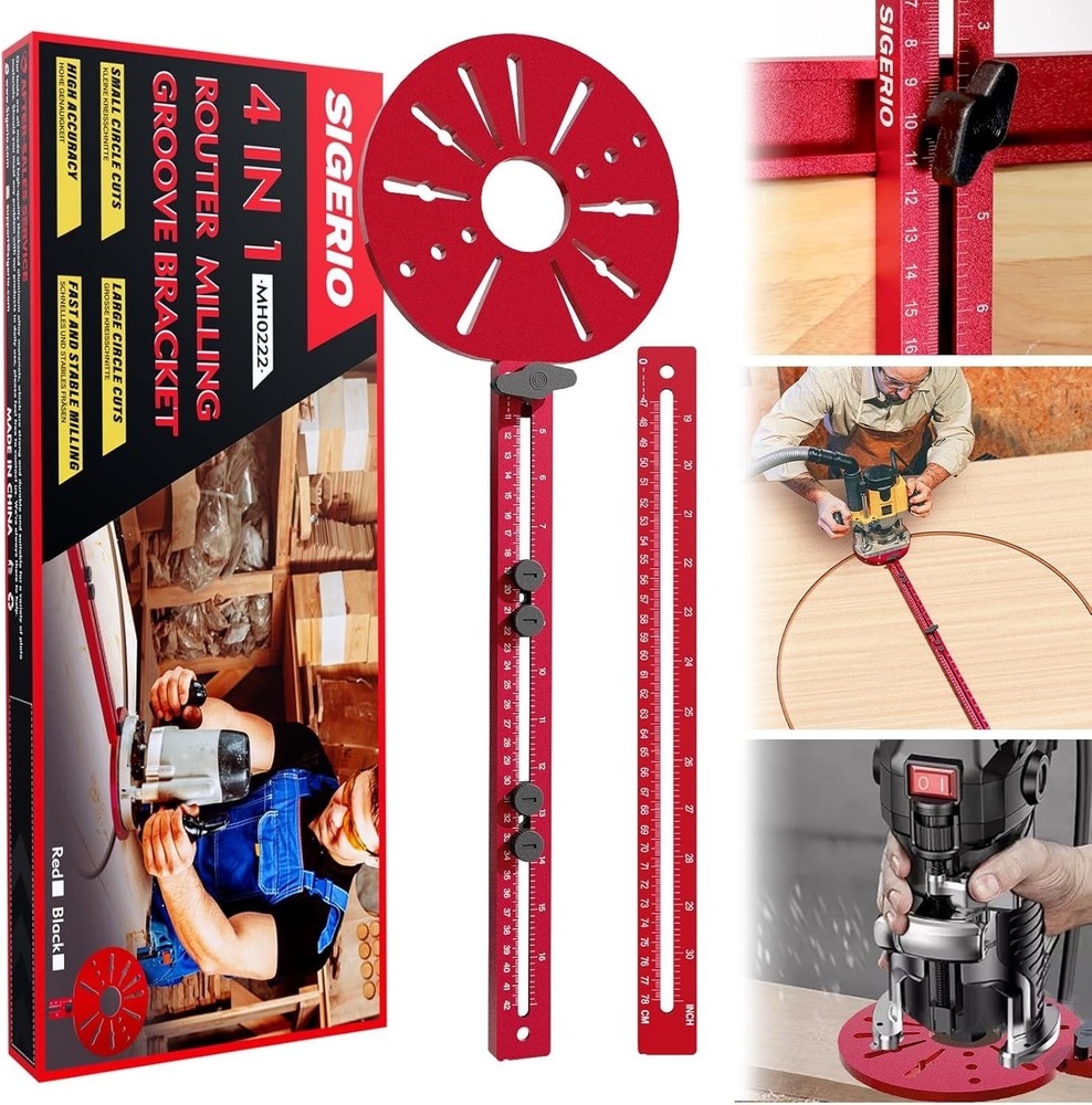 Adjustable Router Milling Groove Bracket - Large Circles