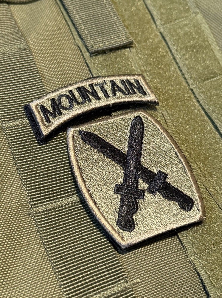 10th Mountain Division Tactical OCP Patch Hook Loop Backed