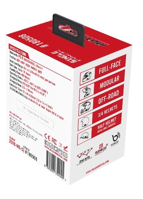 UCLEAR Motion 6 Single Bluetooth Helmet Communicator 180508