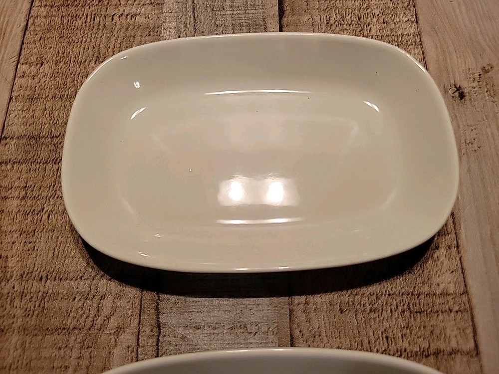 Delta AIRLINE Set 2 Pfaltzgraff Rectangular Snack Trays Plate Dishes 1st Class