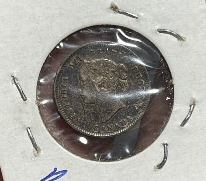 1899 Canada 5 Cents Silver Coin High Value