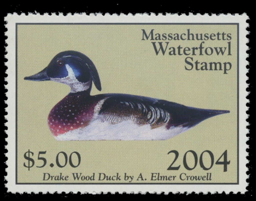 2004  Massachusetts State Duck Stamp Mint Never Hinged. Original Gum