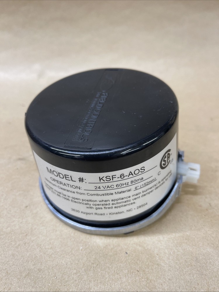 AO Smith KSF-6-AOS Vent Damper Motor 24v 6” Used