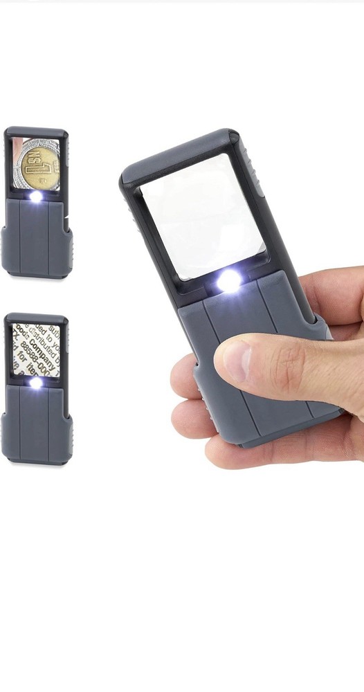 Carson MiniBrite LED Lighted Slide-Out Aspheric Magnifier with Protective Sleeve
