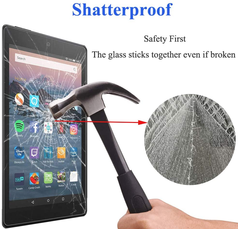 3 Pack Tempered Glass Screen Protector for Amazon Fire HD 10 Tablet 10.1" (2019)