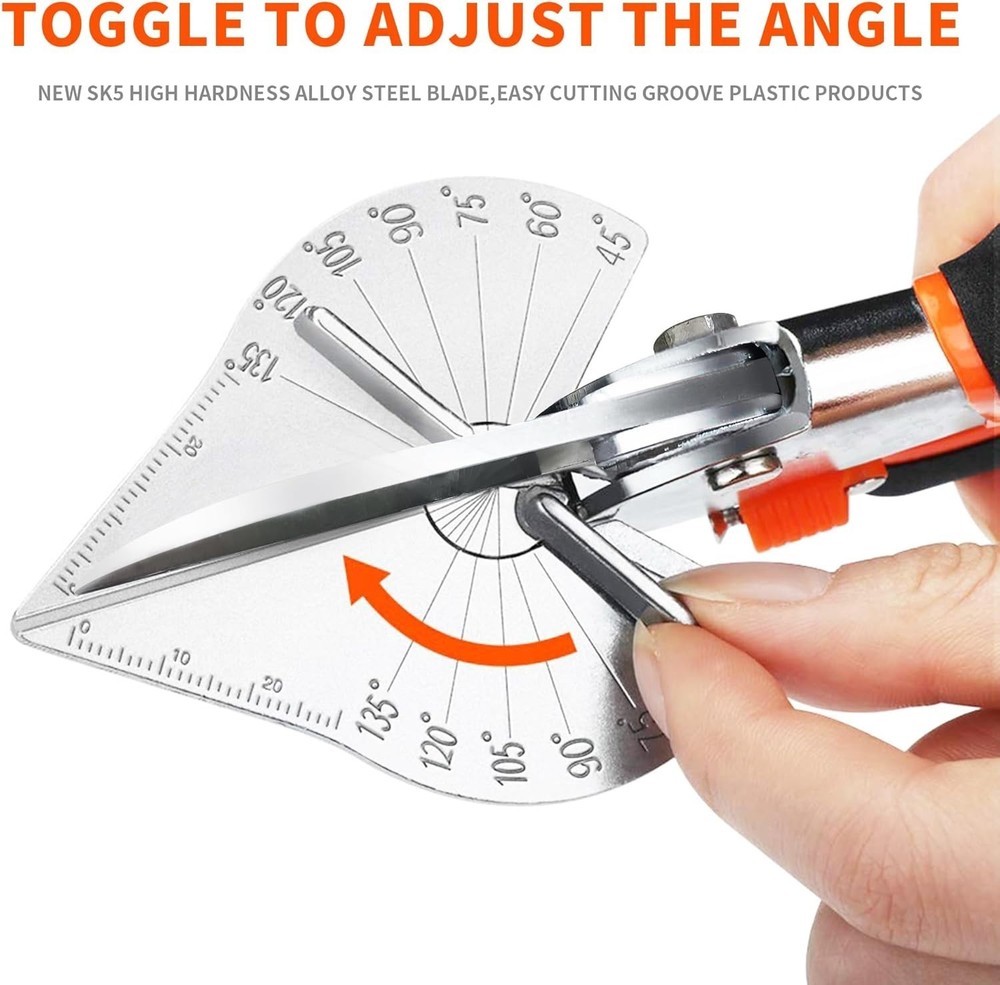 High-Precision Miter Shears with Anti-Skid Handle - Includes Replacement Blades