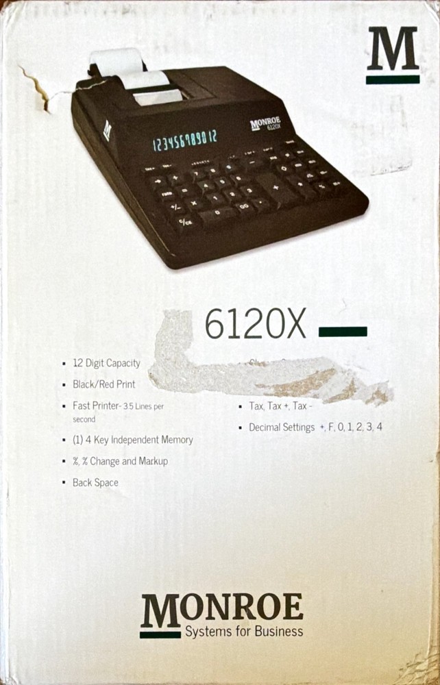 Monroe 6120x Black Calculator