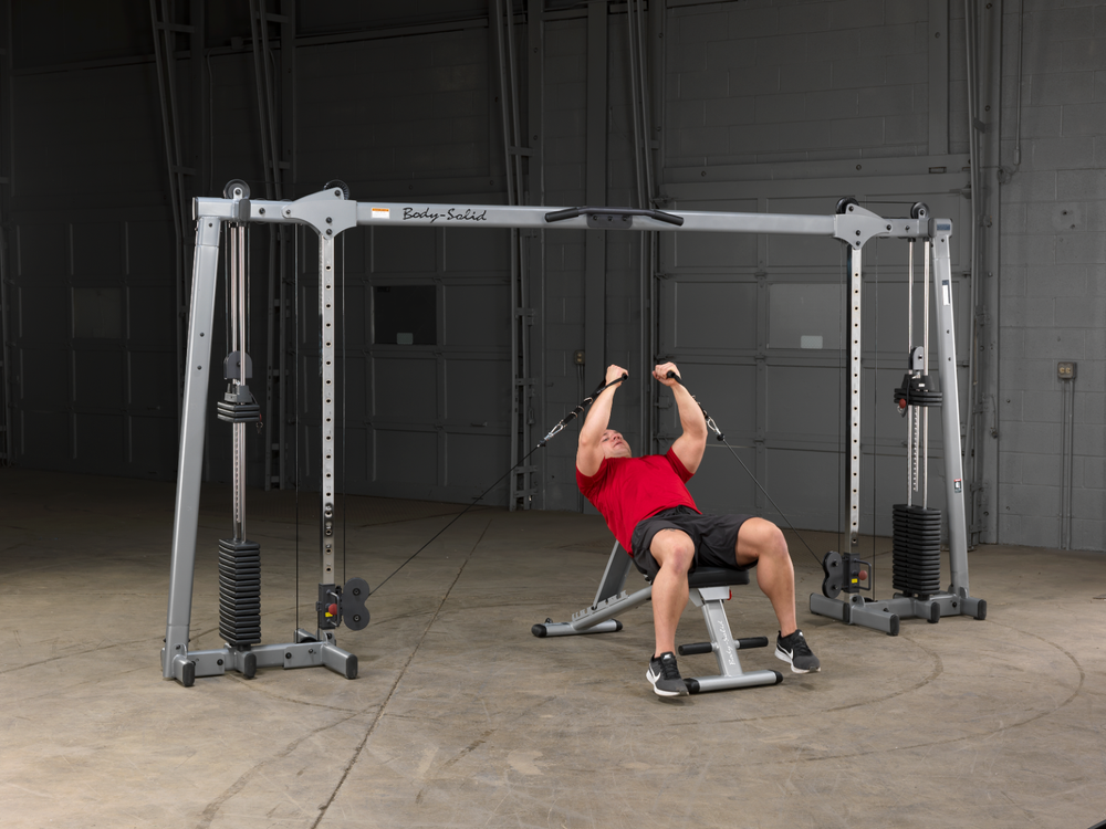Body Solid Deluxe Cable Crossover GDCC250 Selectorized Home Gym Exercise Station