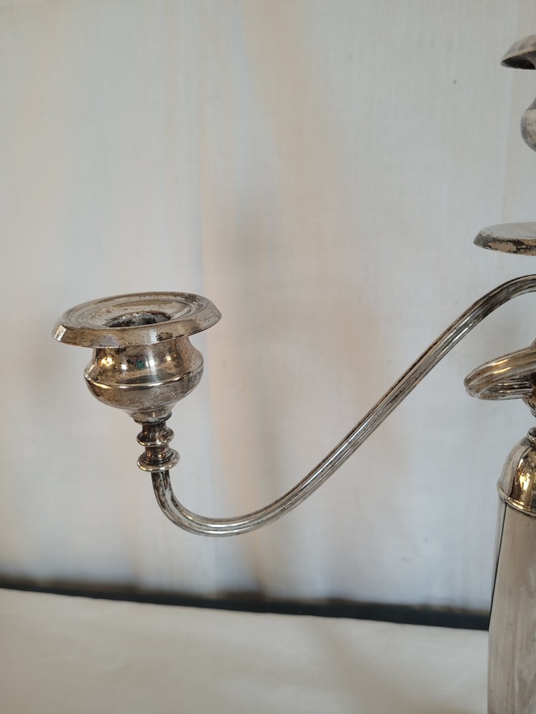 Vintage silverplate candelabra #1466A 15"