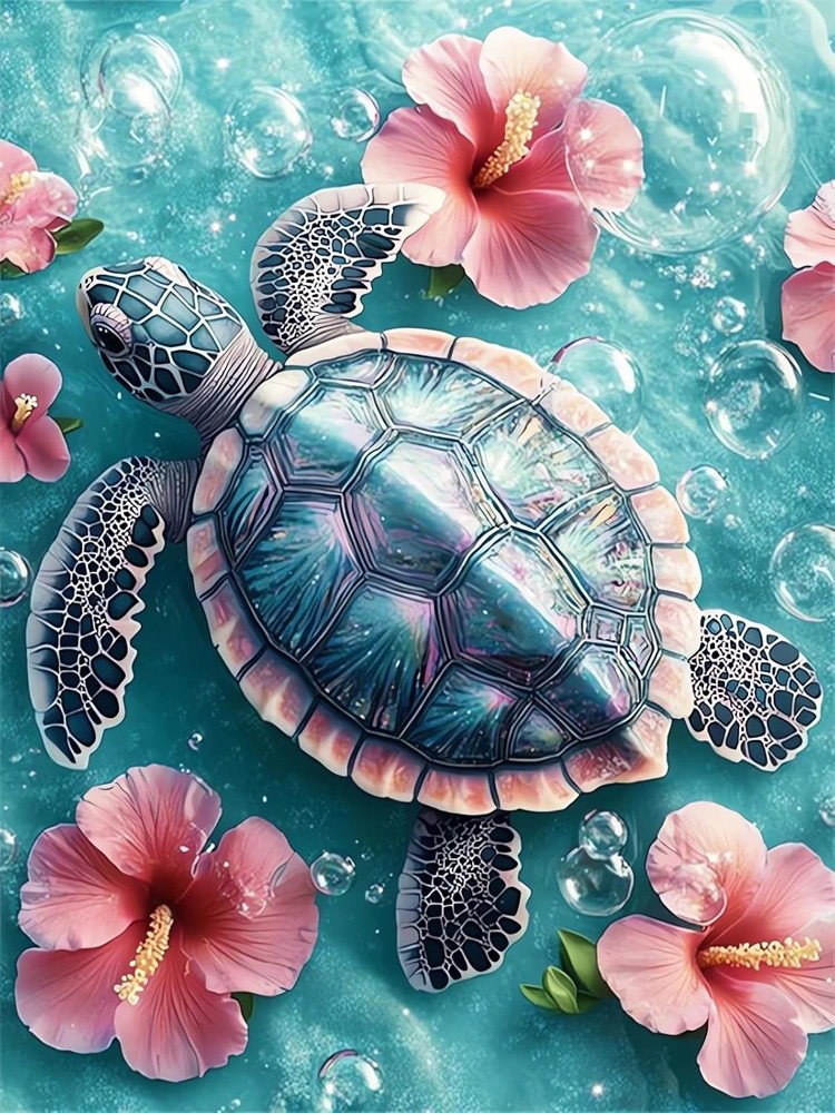 DIY Turtle Diamond Art Kits for Adults, 5D Diamond Painting Kits for Beginners,
