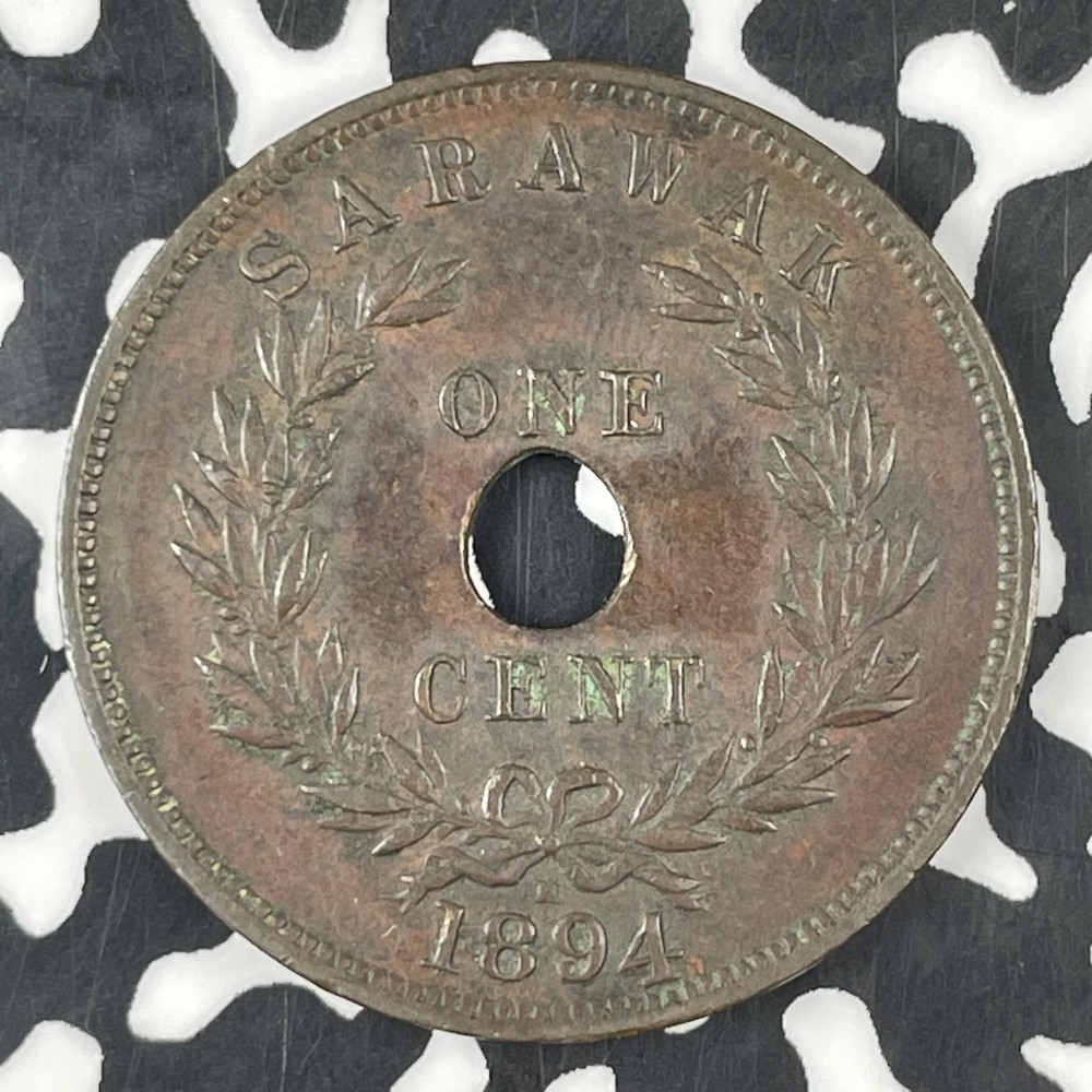 1894-H Sarawak 1 Cent Lot#C9854 Nice!