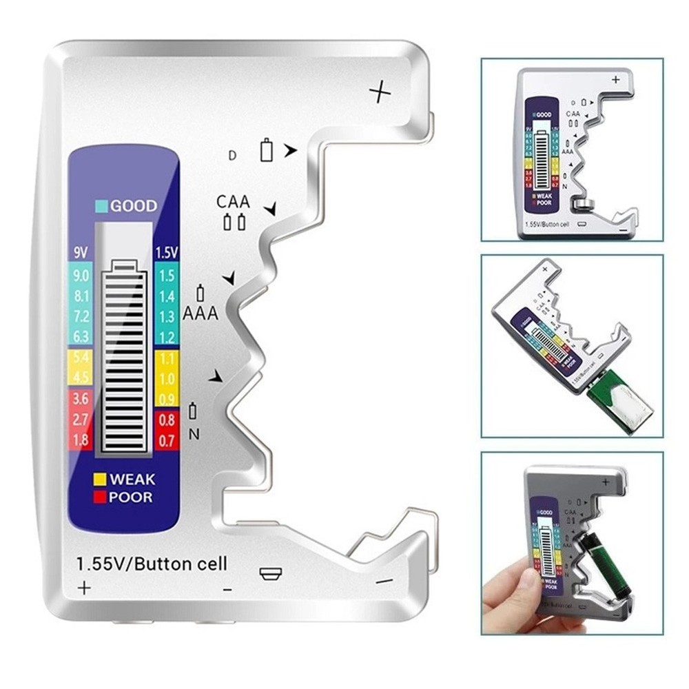 Compact LCD Display Battery Capacity Tester for AAAAA9V1 5V Button Cell