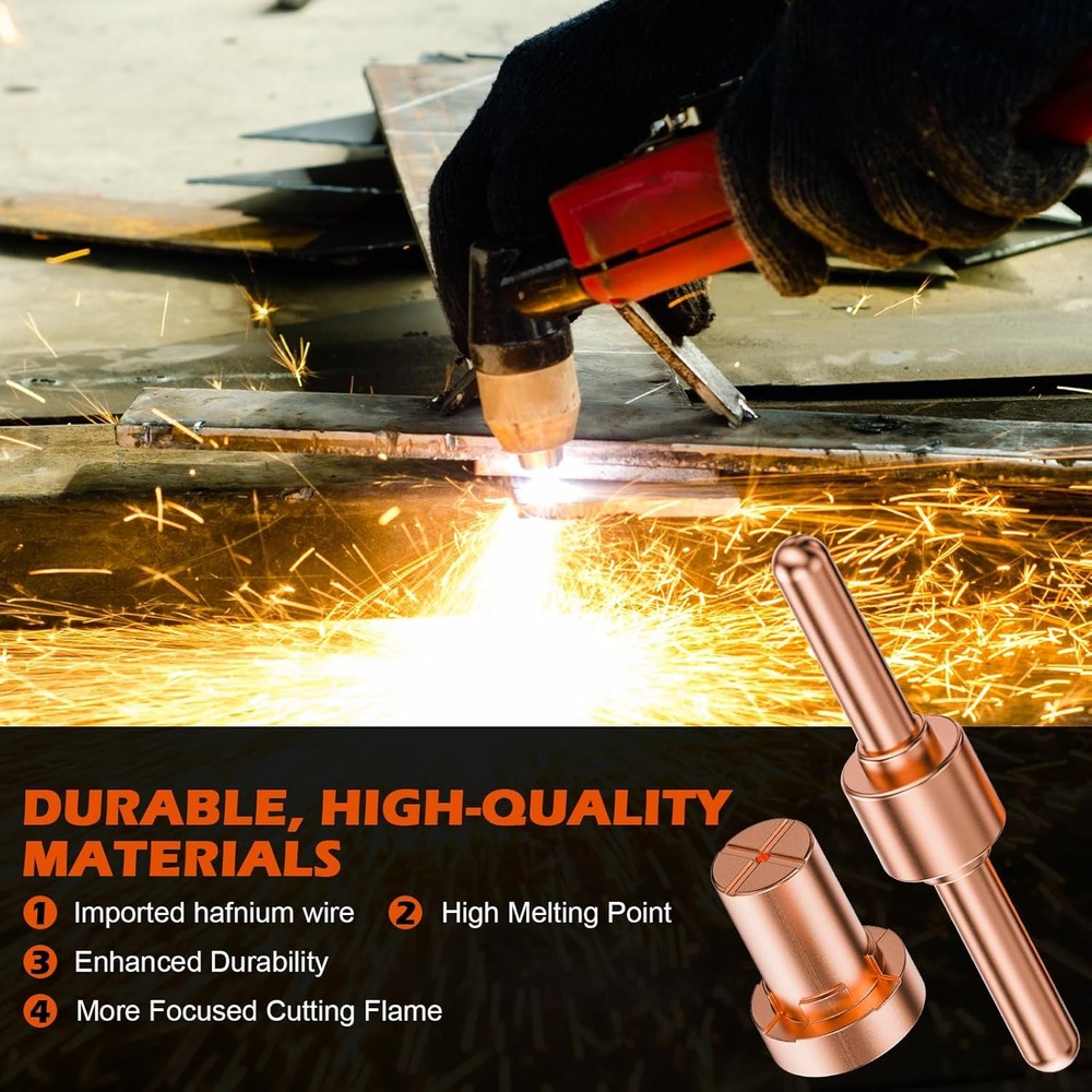 60PCS PT31 Plasma Cutter Consumables, High-Quality Cutting Performance Nozzles,
