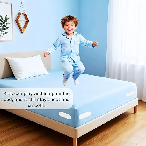Bed Sheet Holders for Corners, Lock Sheet Holders, 4Pcs Fitted Sheet Holders