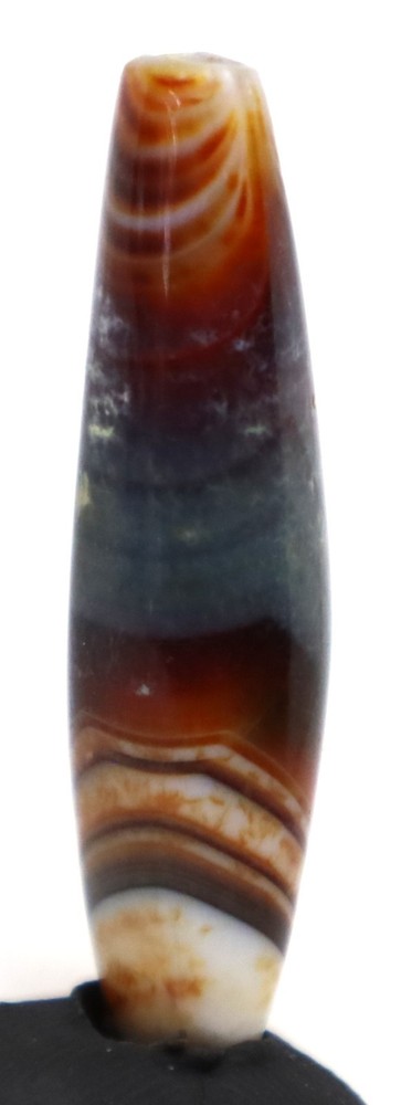 Ancient Greco Bactrian Banded Agate Stone Dzi Bead in good Condition