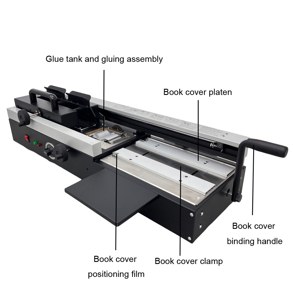 110V Manual Hot Glue Binder Wireless Binding Machine Office Supply Book