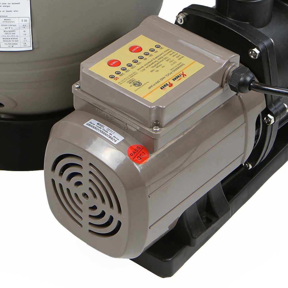 XtremepowerUS 2640 GPH Self Priming 13" Sand Filter Swimming Pool Pump w/ Timer