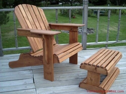 ADIRONDACK CHAIR & OTTOMAN Woodworking Plan Wood Plans Full Size Patterns