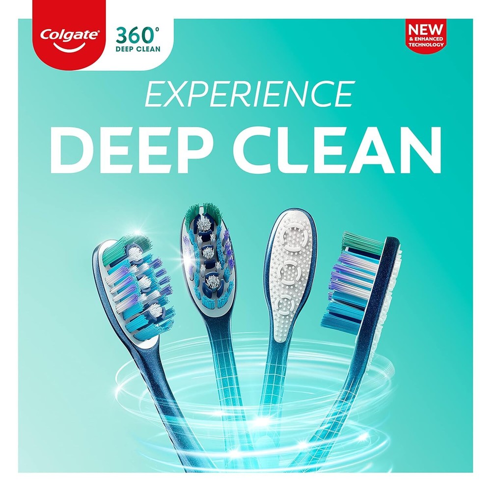 Pack of (2) New Colgate 360 Full Head Toothbrush, Medium