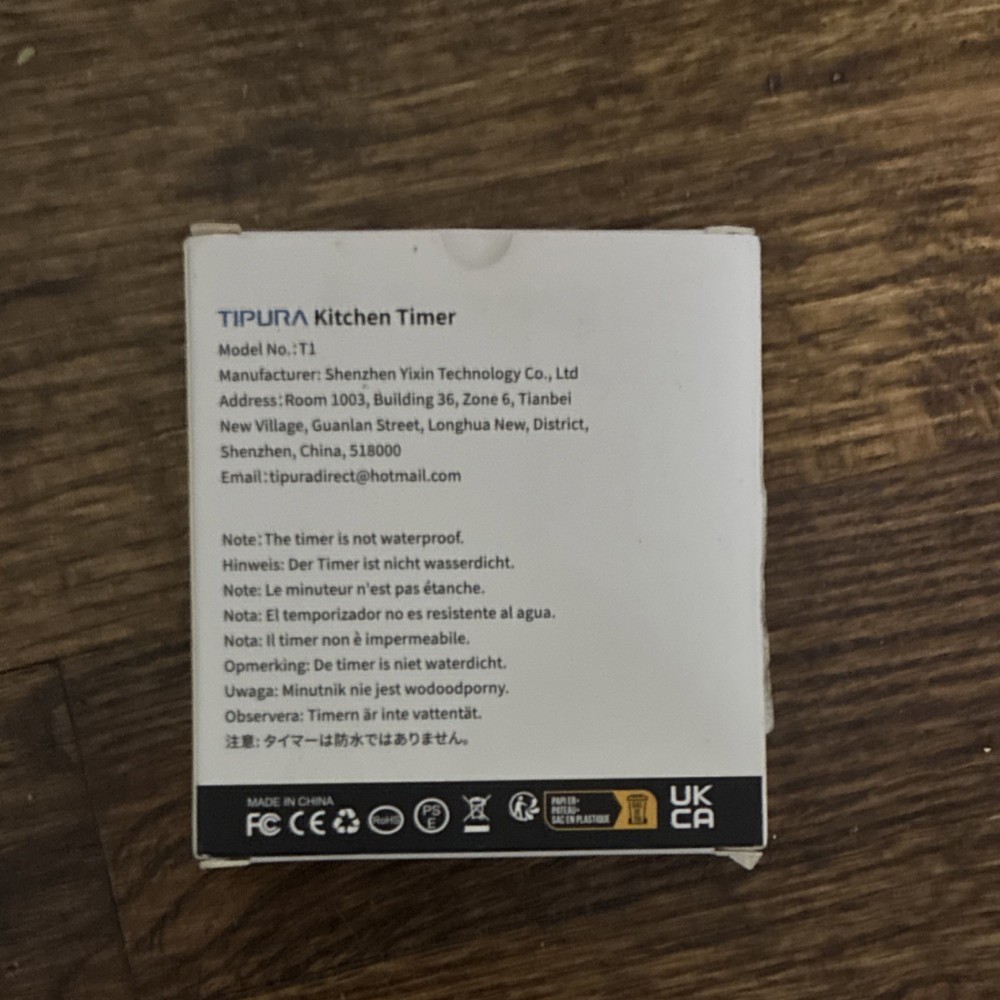 TIPURA T1 Digital Kitchen Timer Countdown Battery Powered Plastic