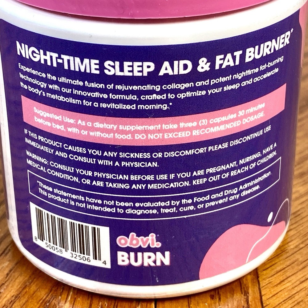 OBVI ~ Collagenic Burn PM ~ 90 Capsules ~ Exp 07/2028