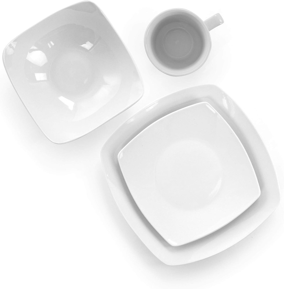 Elama Hayes 16-Pc. Porcelain Dinnerware Set