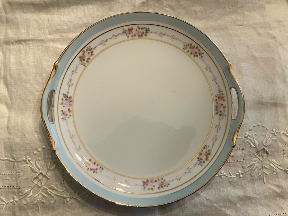 Cake Plate Hand Painted Nippon