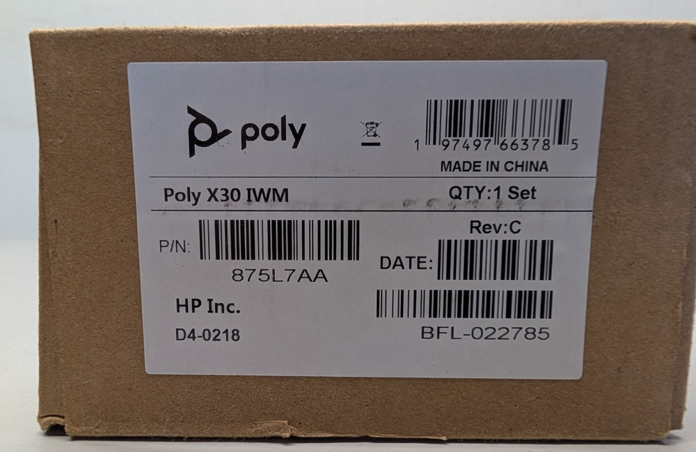 Poly X30 IWM Mounting Kit