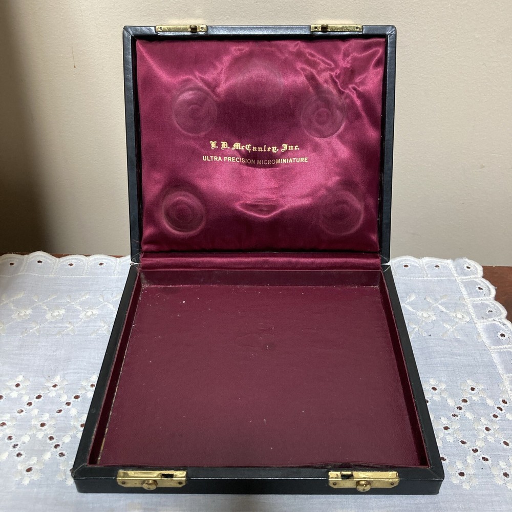 L.D. McCauley Inc Leather Hard Shell Presentation Box Case