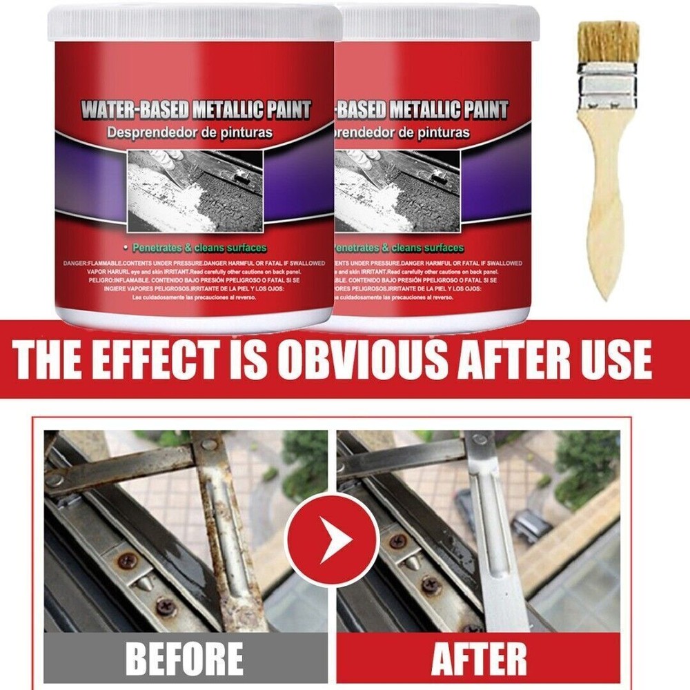 2PCS 100ML Metal Rust Remover Water-based Metallic Paint Rust Conversion Agent