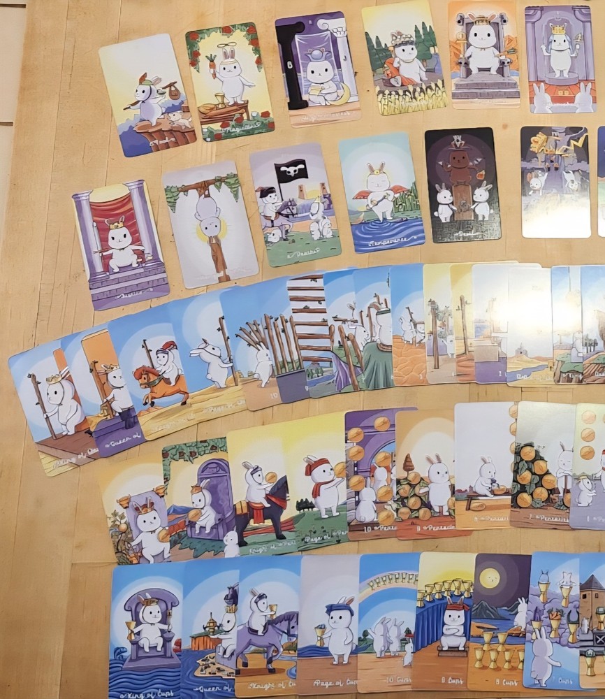 Chubby Bun Tarot Deck, CUTE 79 Card Deck, NO Guidebook