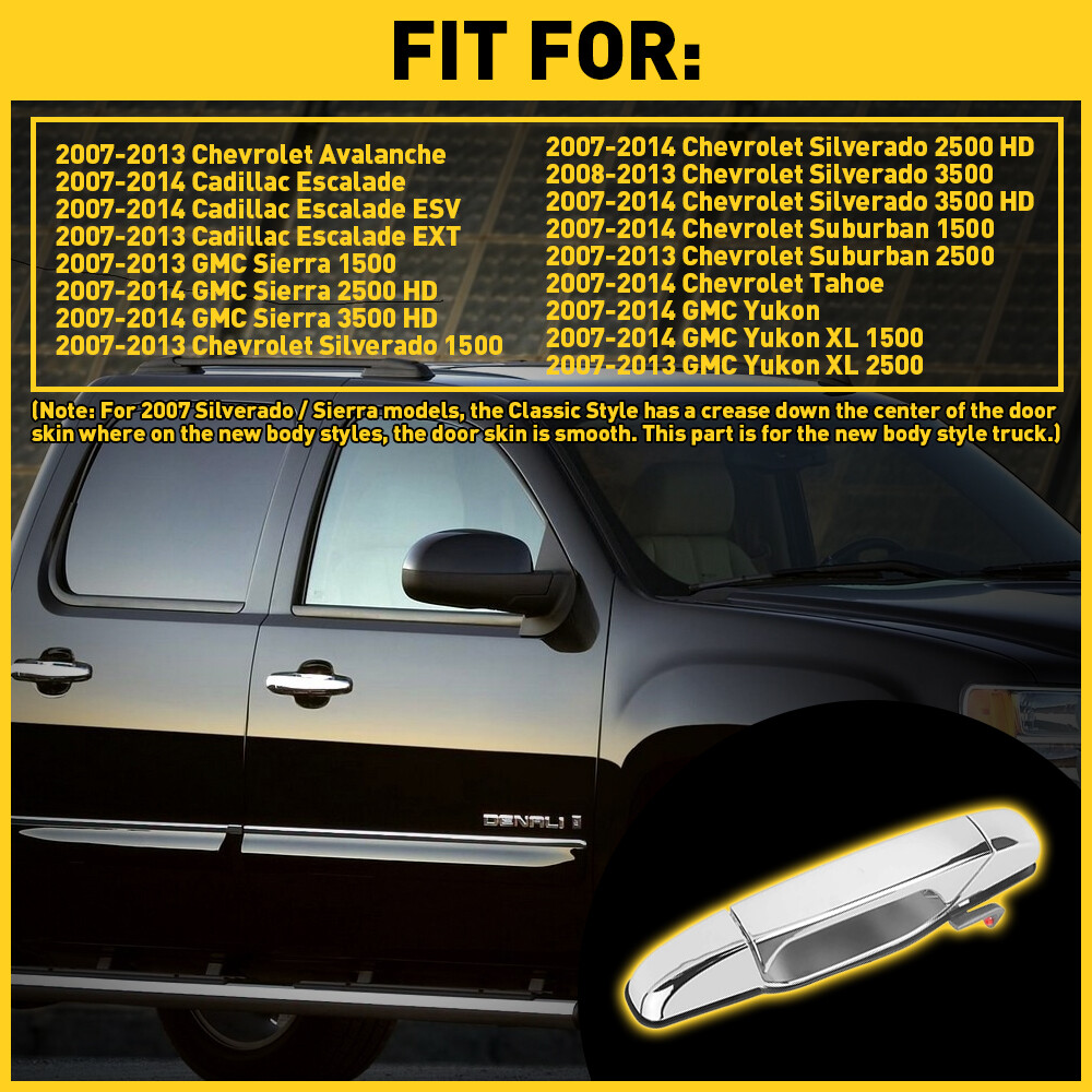 Front RIGHT (PASSENGER) Side Door Handle For 2007-2014 Cadillac Escalade ESV EXT